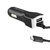 Avtomobilski polnilnik Qoltec 12–24 V | 17 W | 5 V | 3,4 A | USB + mikro USB kabel