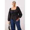 Trendyol Curve Ženska bluza Tbbaw26Af00072, Crna