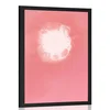 Plakat rožnato-bela abstrakcija - 40x60 silver