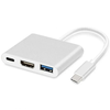 Adapter za TV Monitor 3u1 Hub USB-C, USB 3.0, HDMI 4k - Bijela KP34019