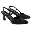 Mona shoes Ženske sandale na štiklu, Crne