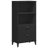 Regal za knjige VIKEN crni 60 x 35 x 123 cm konstruirano drvo