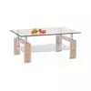 Konferencijski stočić 55x110 cm staklo/hrast sonoma