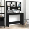 Radni stol s policama Crni hrast 102x45x148 cm Konstruirano drvo
