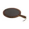 Serving platter, made of cast iron, with wooden stand, 31 cm - LAVA br