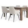 VEDDE D160 sto divlji hrast + 4 PURHUS prljavo bela/crna