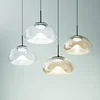 Fabas Luce LED viseče svetilo Brena, konjak, 1-svetlobno, zatemnljivo, CCT - Dnevna soba/jedilnica - Dizajn - konjak, črna - Steklo
