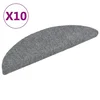 Vidaxl Samolepilne preproge za stopnice 10 kosov svetlo sive 56x17x3cm