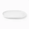 DUKA Elegantni ovalni porcelanasti krožnik 29x20 cm bel Nord