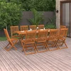 11-dijelni vrtni blagovaonski set 220x90x75 cm bagremovog drva