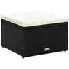 Tabure od Poliratana 53x53x30 cm Crni