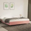 Okvir za krevet bez madraca ružičasti 200x200 cm baršunasti
