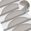 Prostirke za stepenice 15 kom 65x24x4 cm taupe poluokrugle velike