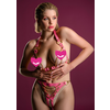 Taboom Malibu Bra Open Crotch Brief Harness Pink S/M