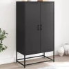 Visoka komoda crna 68,5 x 38,5 x 123,5 cm čelična