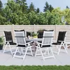 Set Jastučića za Stolicu s Visokim Naslonom 6 pcs Melange Crna