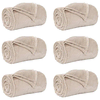 Pokrivači za bacanje 6 pcs Bež 150 x 200 cm Runo