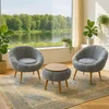 ATELIER DEL SOFA Fotelje i klub stočić Lida Wellsoft Grey