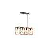 Klausen 114001 - Luster na sajli SERIJA 4xE27/11W/230V drvo/crna