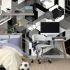 Samolepilna tapeta geometrija v črno-beli izvedbi - 392x264