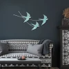 Opviq Zidna dekoracija Wallow 4, 42x70 cm, Belo-zlatne boje