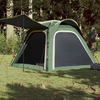 vidaXL Šotor za kampiranje za 4 osebe zelen 240x221x160 cm 185T taft