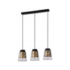 Fresno Pendant Black 3X60W E27 Colorless Lampshade