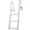 VEVOR Priključna lestev 3-stopenjska odstranljiva 61x455x1225 cm aluminij