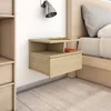 Viseći noćni ormarić boja hrasta 40x31x27cm konstruirano drvo