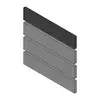 Aluminijasta ograja, profil 100x20mm, zidarska letev, antracit - 1490