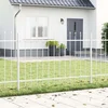Vrtna Ograda 8 pcs Bijelo 13,6 x 0,8 m Čelik s prahom