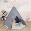Dječji šator tipi od breskvine kore sivi 120 x 120 x 150 cm