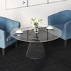 Tepih pločica Prugasta svjetlosiva 50 x 50 cm 4 pcs