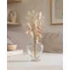 Okrasna steklena vaza v obliki srca, prozorna, 11,2 cm, poročna
