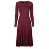 Lauren Ralph Lauren BRENDY KNITFIT FLAREDRESSES Bordo