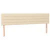 Vidaxl Posteljno vzglavje krem 200x5x78/88 cm blago