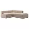 JÄTTEBO Mod.ugaona sofa, 2,5 sed i lenjivac, desno/Samsala sivo-bež