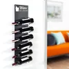 Hanah Home dekorativni metalni stalak za vino Vin Hld-3013, crni