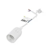 016-703 GRLO E27 S KABELOM 17 CM I REDNOM STEZALJKOM, BIJELO