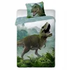 shumee Posteljnina Dino T-Rex 140x200 70x90 bombaž zelena mladinska
