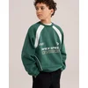 WE Fashion Pulover temno zelena/bela