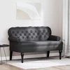 Chesterfield klupa Crna 119,5 x 64,5 x 75 cm Lažna koža