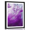 Plakat s paspartujem čarobna vijolična abstrakcija - 20x30 silver