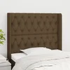 vidaXL vidaXL Vzglavje z ušesi temno rjavo 103x16x118/128 cm blago, (20737833)