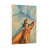 Canvas Slika na platnu Devojka u crvenim štiklama 60x90cm, Sa ramom, Beli