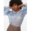 Vero Moda Bluza Loulou 10345400 Svetlo modra Loose Fit