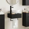 Zidni sudoper Crna 40 x 35 x 39 cm Konstruirano drvo