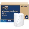 Papirnate brisače v enoslojni roli. TORK Basic beli W6, rola 250 m (6 kosov)