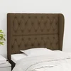 Vidaxl vidaXL Vzglavje s krilci temno rjavo 93x23x118/128 cm blago