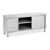 Delovni kabinet - 200 x 60 x 85 cm - Royal Catering - 600 kg nosilnosti - 3 predali